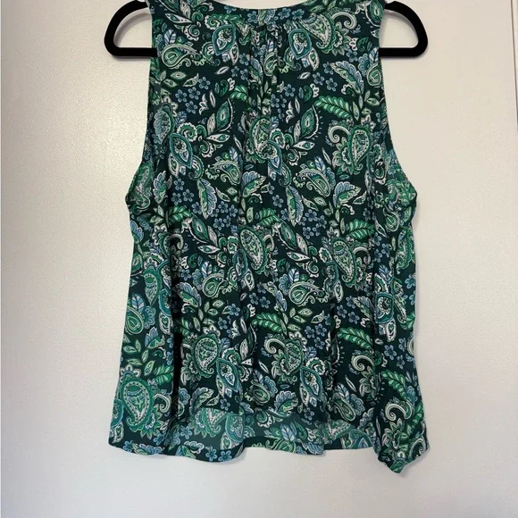 LOFT Teal and Blue Paisley Blouse - Picture 4 of 4